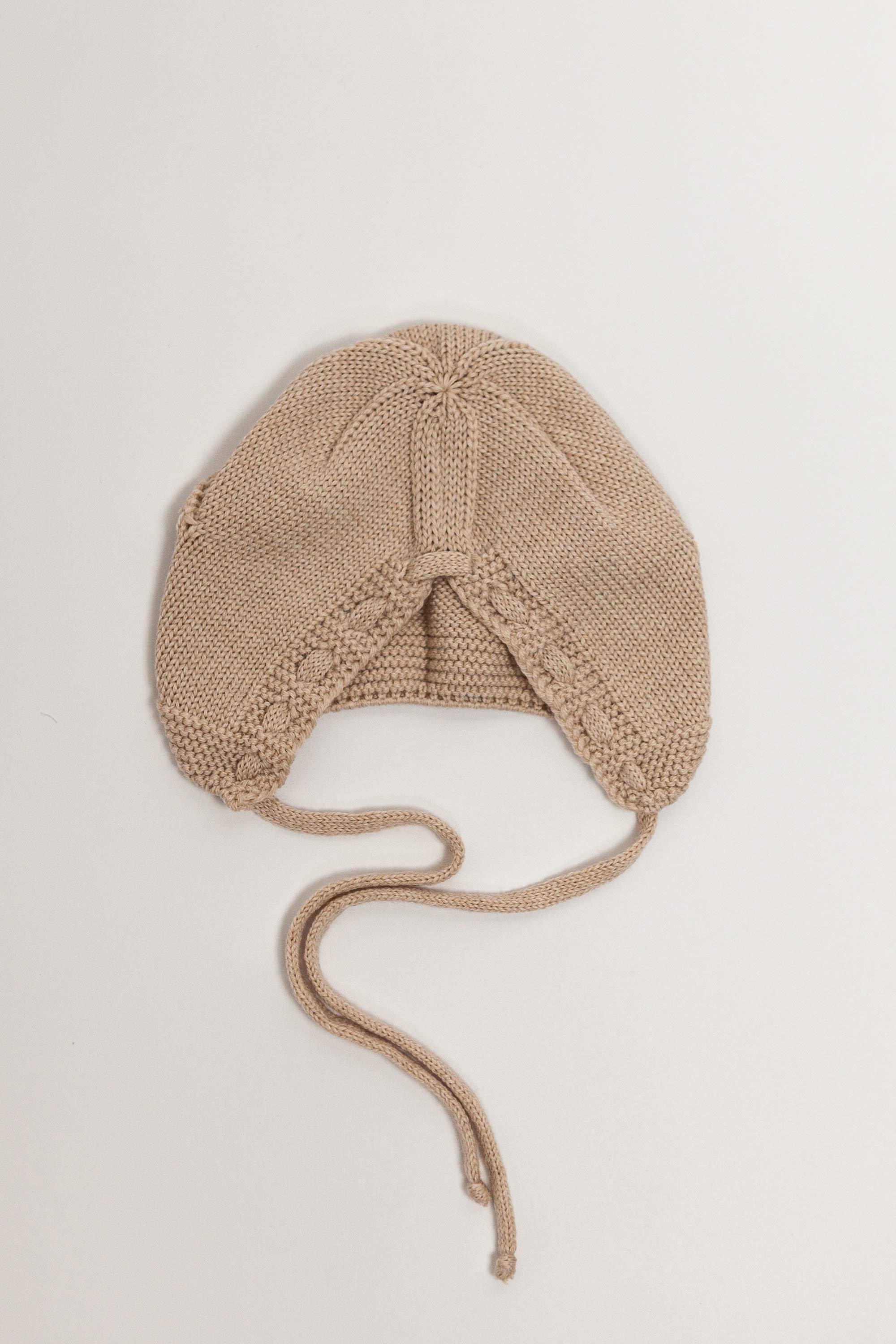 Beige Merino Wool Bonet