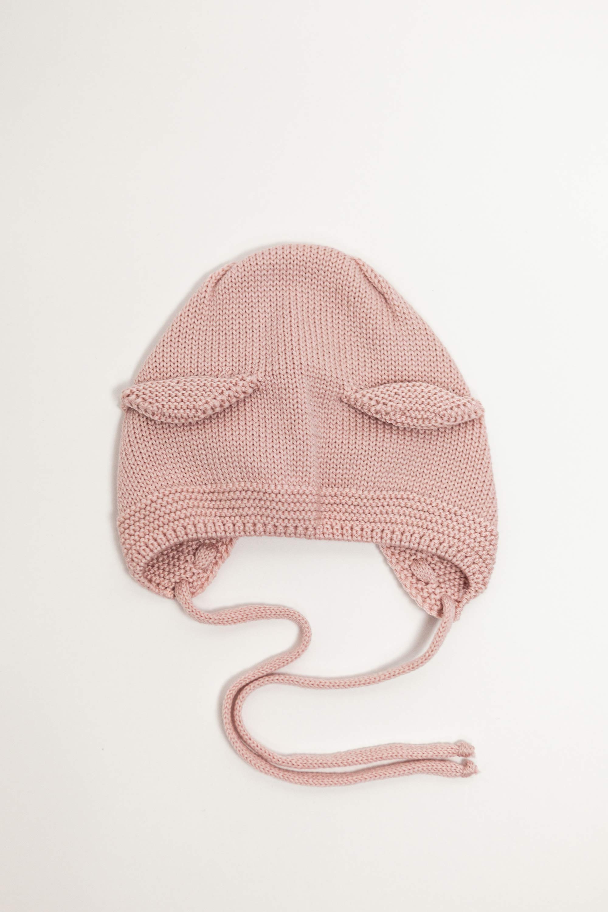 Pink Merino Wool Bonet