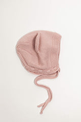 Pink Merino Wool Bonet