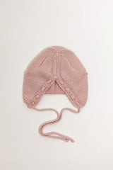 Pink Merino Wool Bonet