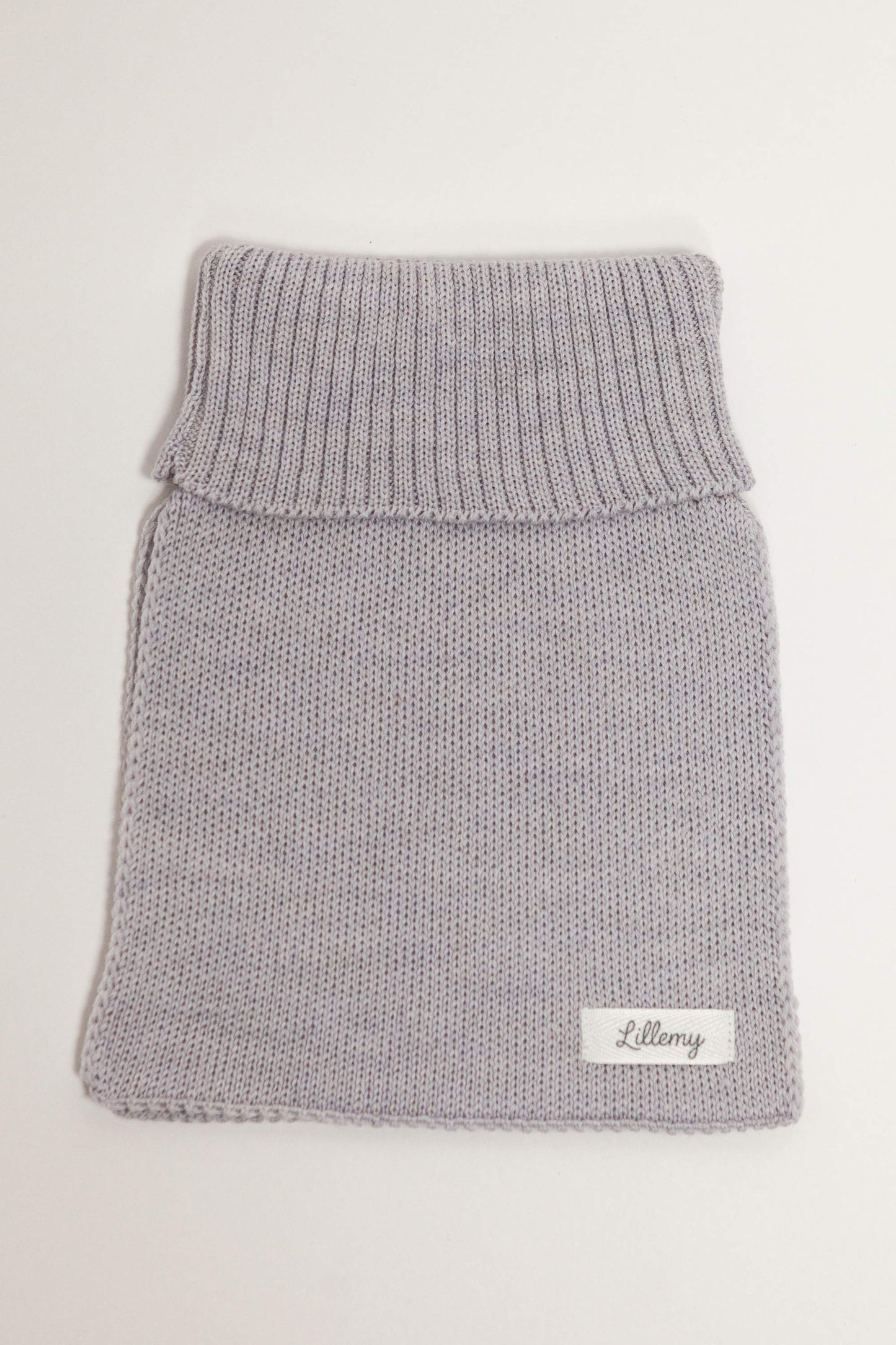 Grey merino wool kids neck warmer – fine Italian merino, soft and warm
