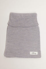 Grey merino wool kids neck warmer – fine Italian merino, soft and warm