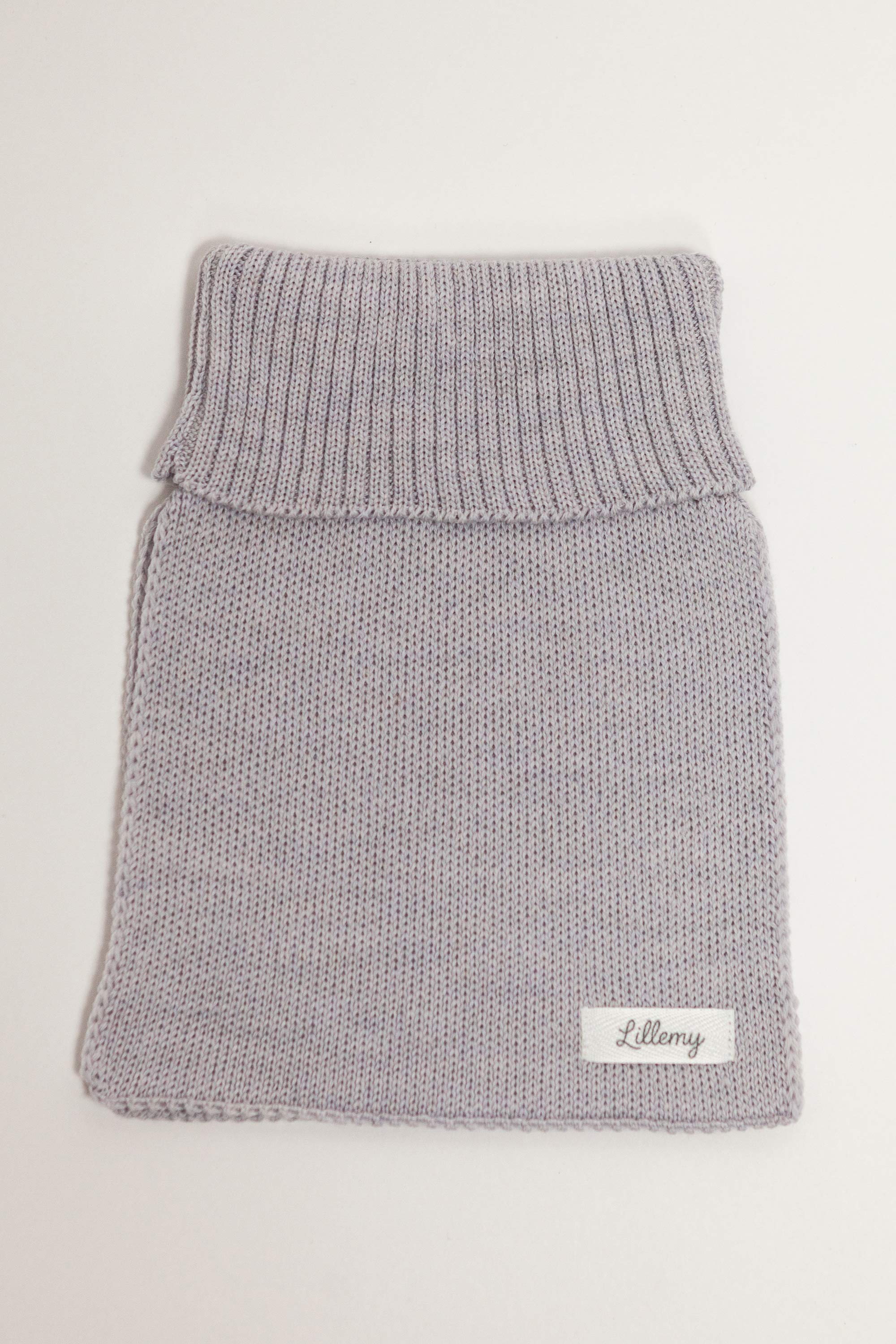 Grey merino wool kids neck warmer – fine Italian merino, soft and warm