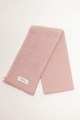 pink merino wool baby scarf detail – fine knit, naturally breathable