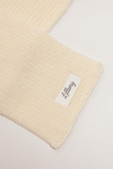 cream merino wool baby scarf detail – fine knit, naturally breathable
