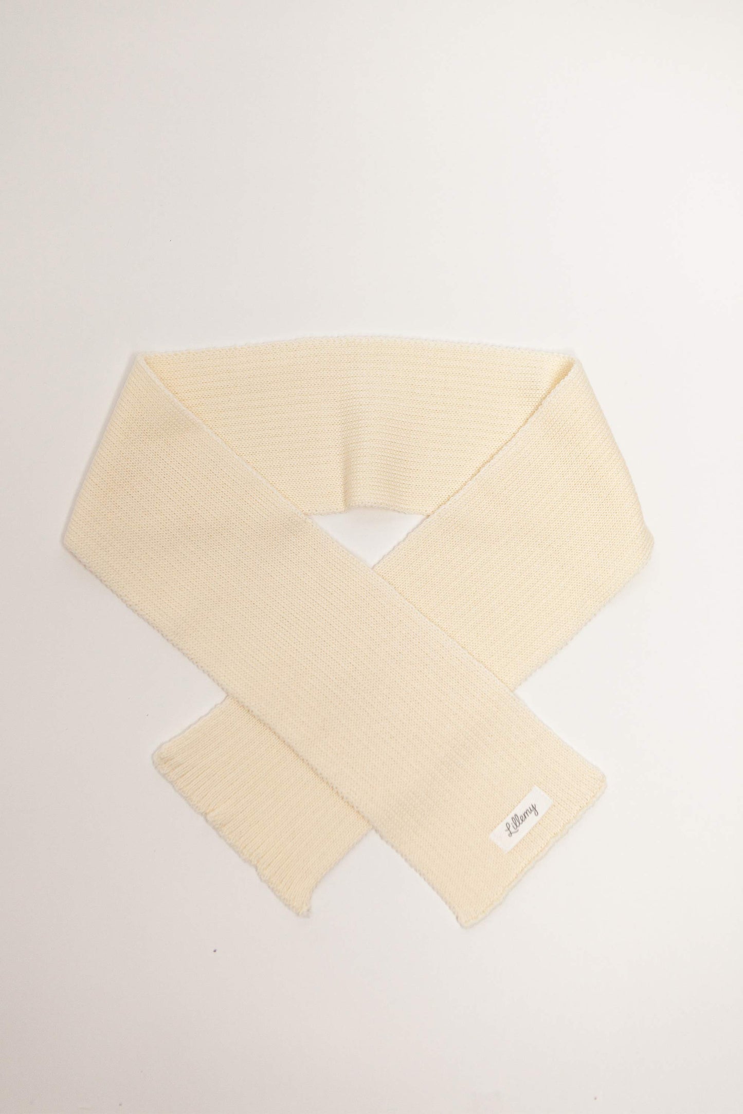Cream merino wool baby scarf – fine Italian merino, lightweight and warm