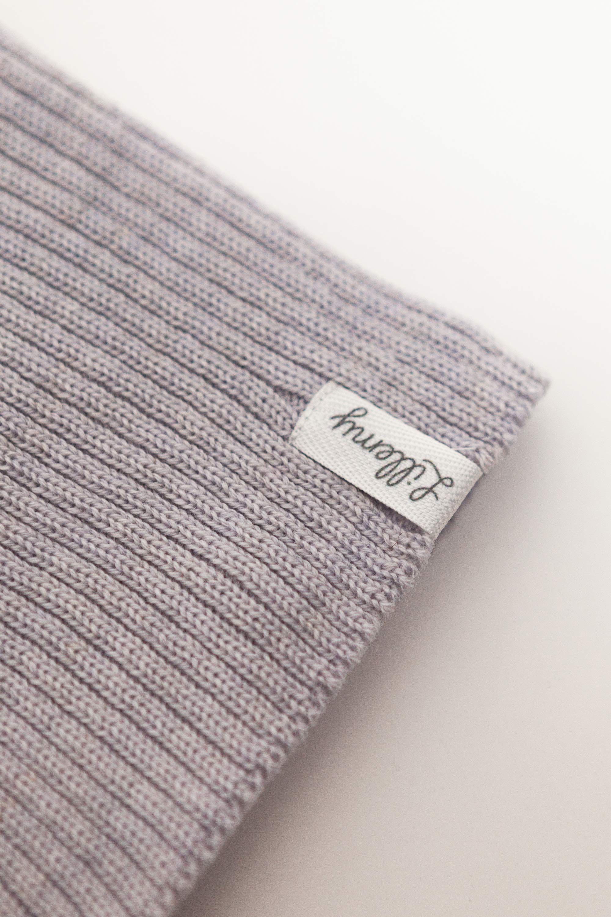 Grey Merino Wool Tube Scarf