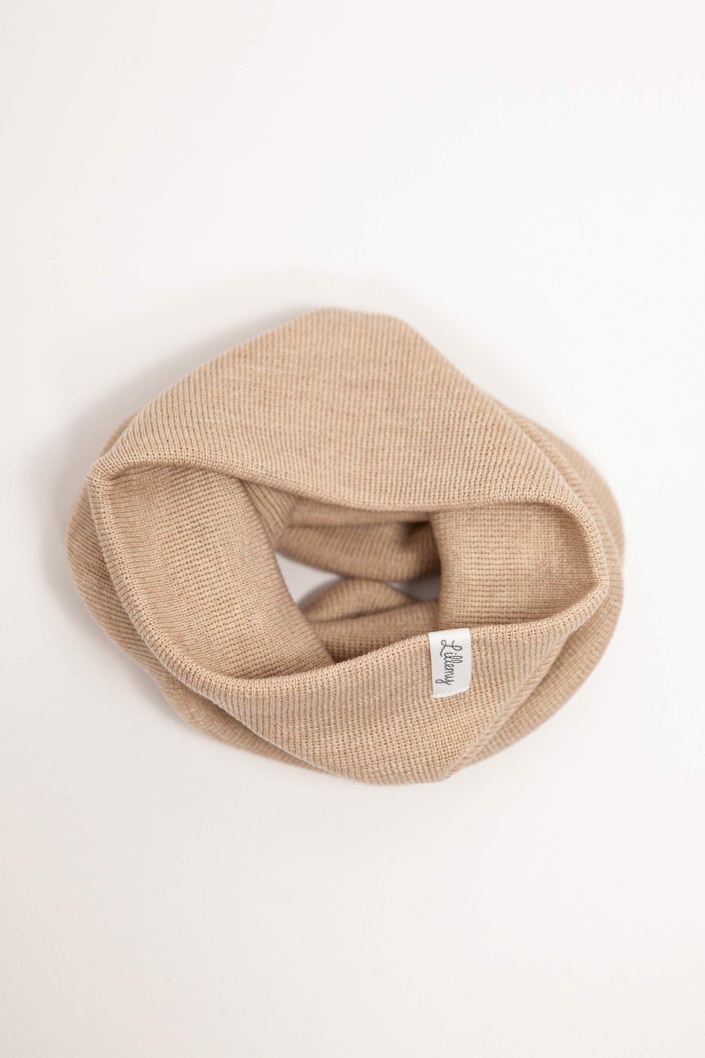 Beige Merino Wool Kids Snood