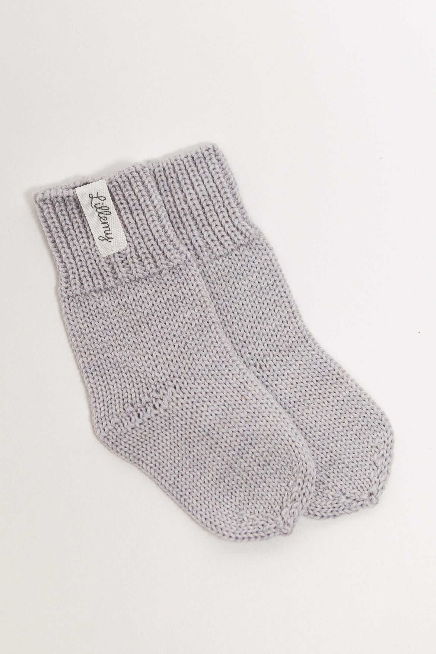 Grey merino wool baby socks – fine Italian merino, temperature-regulating