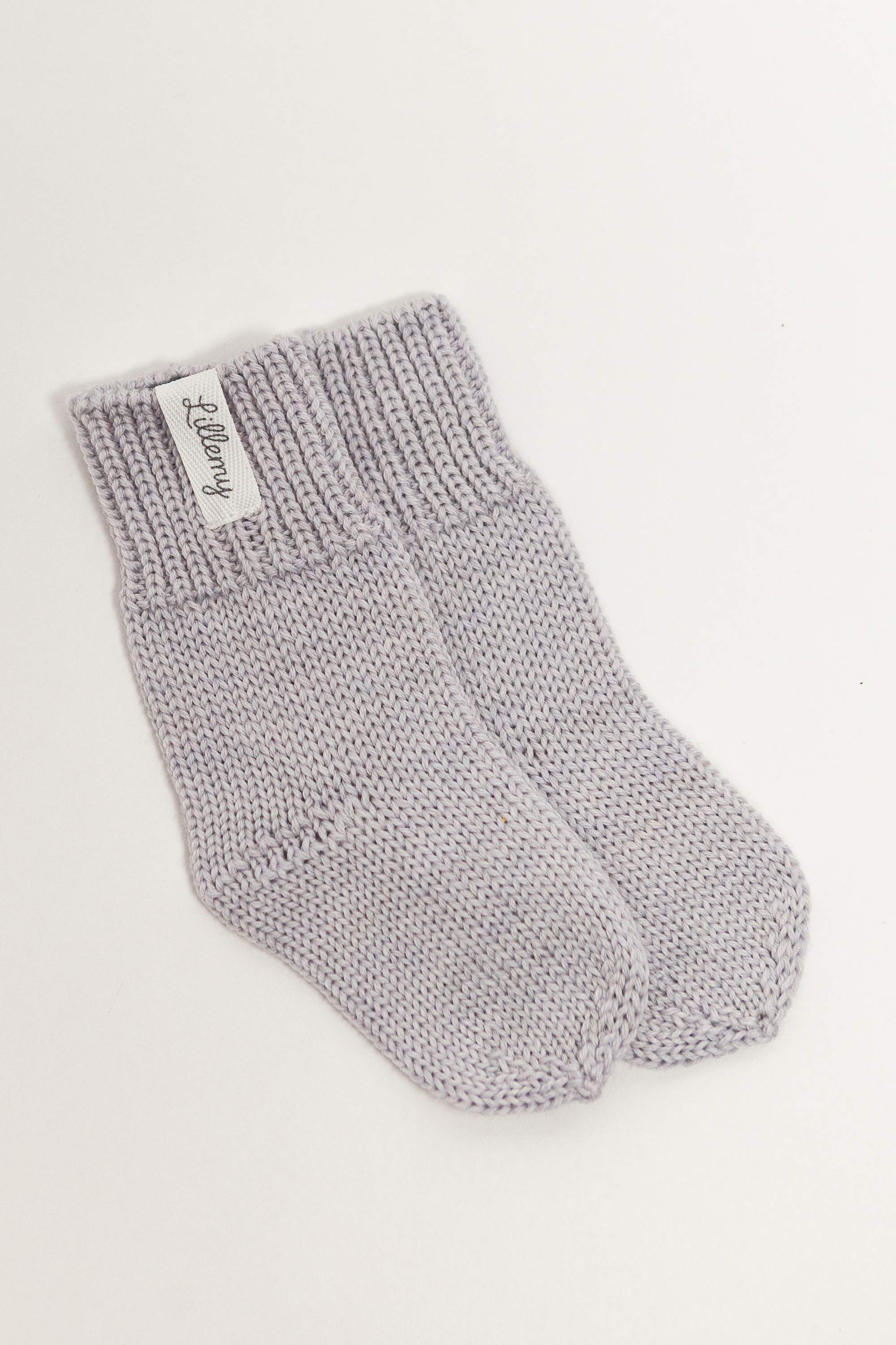 Grey merino wool baby socks – fine Italian merino, temperature-regulating