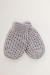 Grey merino wool baby mittens – fine Italian merino, soft on tiny hands