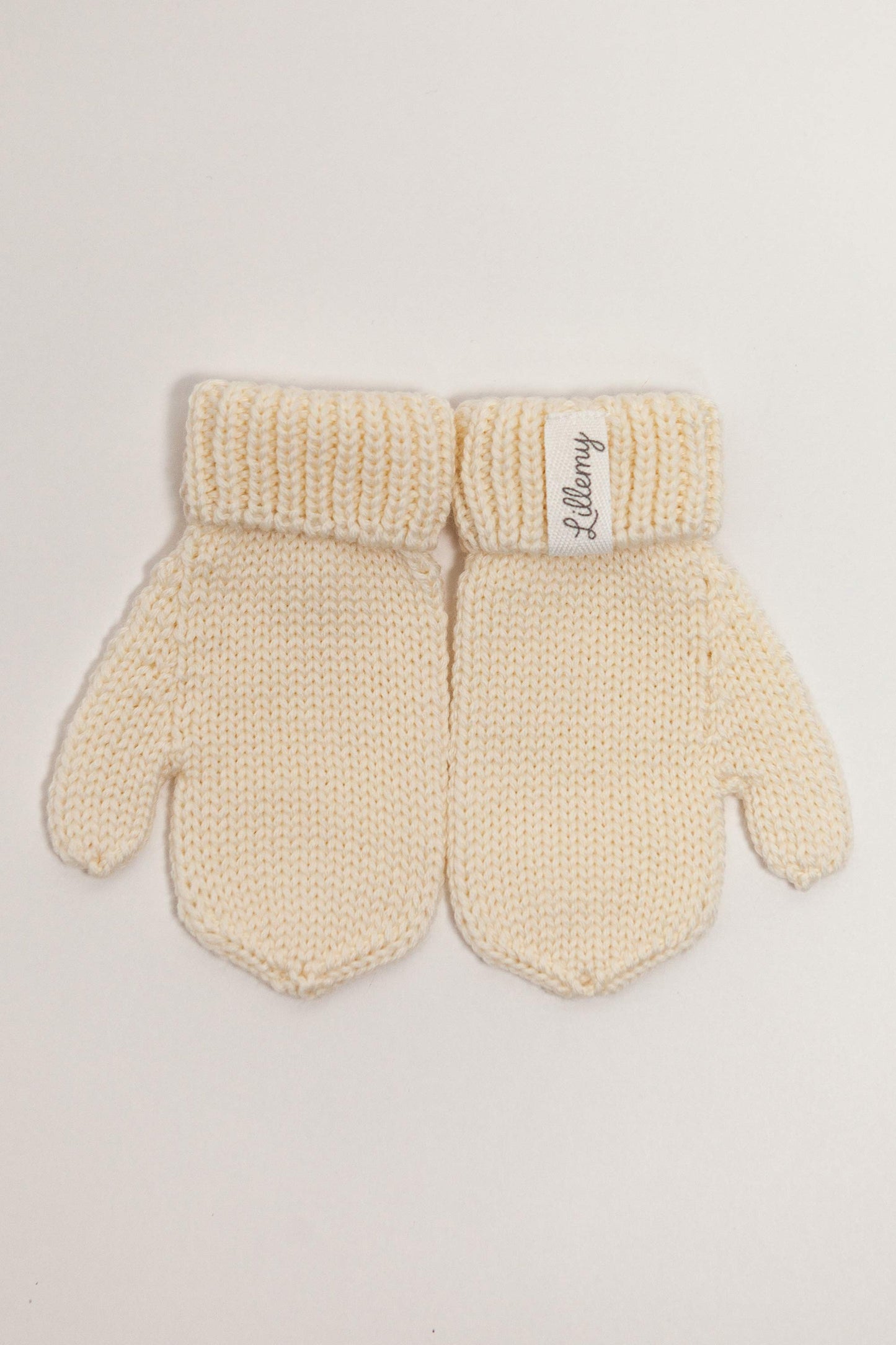 Baby & Kids Merino Wool Mittens - Cream