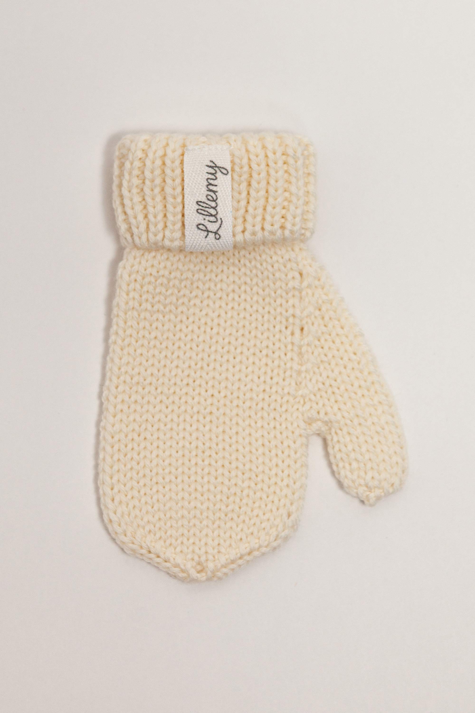 Baby & Kids Merino Wool Mittens - Cream