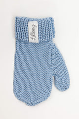 Baby & Kids Merino Wool Mittens - Blue