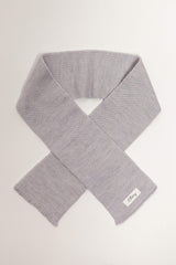 Grey merino wool baby scarf – fine Italian merino, lightweight and warm