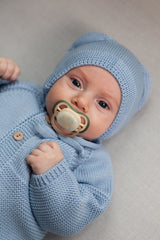 Blue Merino Wool Bonet