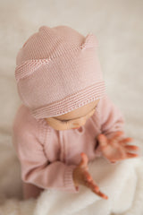 Pink Merino Wool Bonet